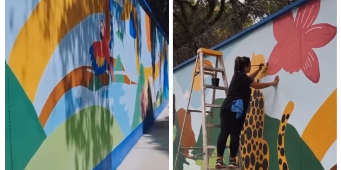 Un mural que inspira tolerancia y bienestar en el HUS