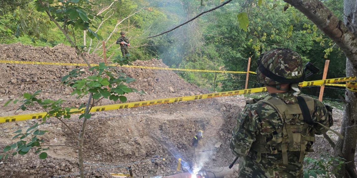 Fuerza pública desmantela 11 válvulas ilegales para el hurto de hidrocarburos en el sur del Cesar