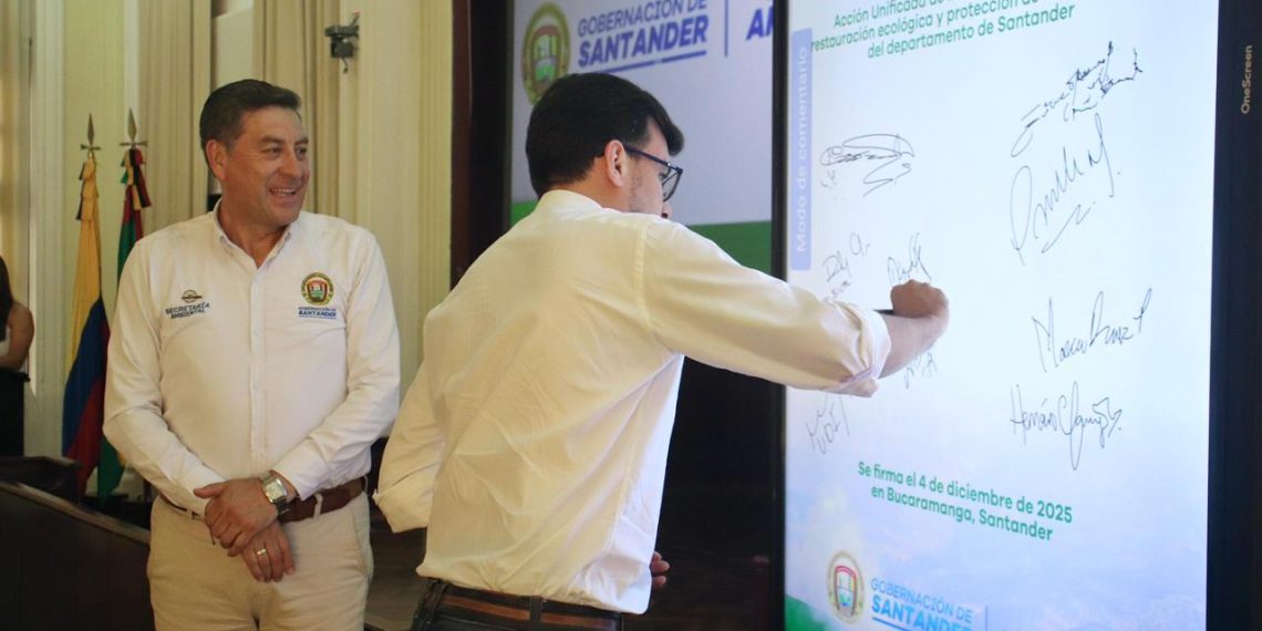 Gobernación de Santander convoca a empresarios a sembrar futuro con la campaña “Reverdece Santander”