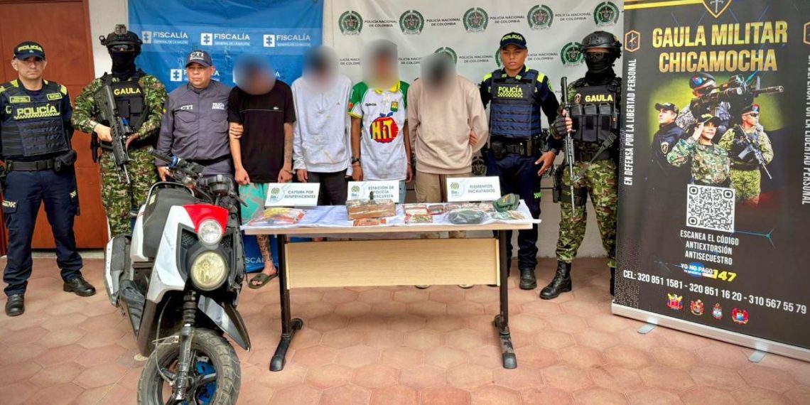 Capturan en Piedecuesta a cuatro presuntos integrantes de ‘Los del Sur’