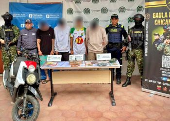 Capturan en Piedecuesta a cuatro presuntos integrantes de ‘Los del Sur’