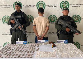 Dos capturas en Bucaramanga: incautaron 1.500 unidades de presunta droga y una escopeta