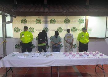 Cinco capturados y más de 21 kilos de marihuana fueron incautados en Bucaramanga y Girón