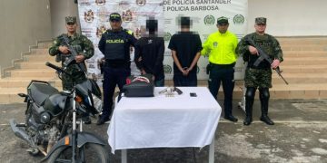 Capturan a dos personas señaladas por un doble homicidio en Barbosa
