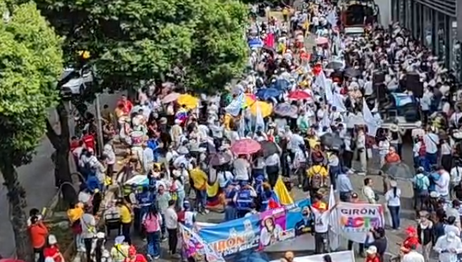 Así vivió Bucaramanga la jornada de movilización social este 14 de octubre